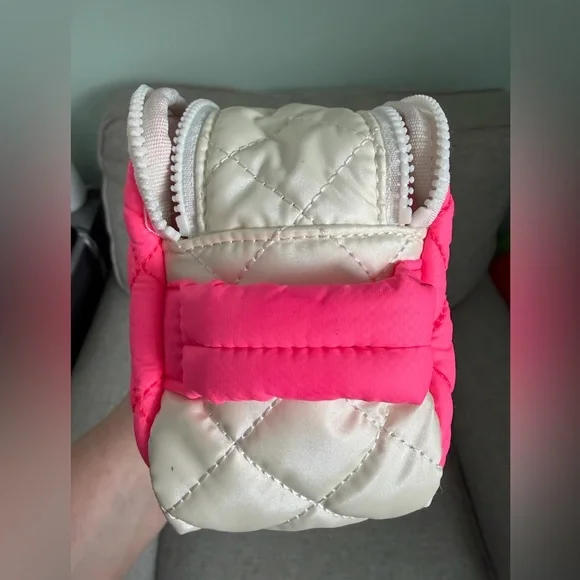 MZ Wallace Neon Pink/Pearl Metallic Sam Pouch - Picture 9 of 9